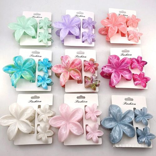 The Egg Flower Set Combination Grab Clip Flower Back Hair Cl