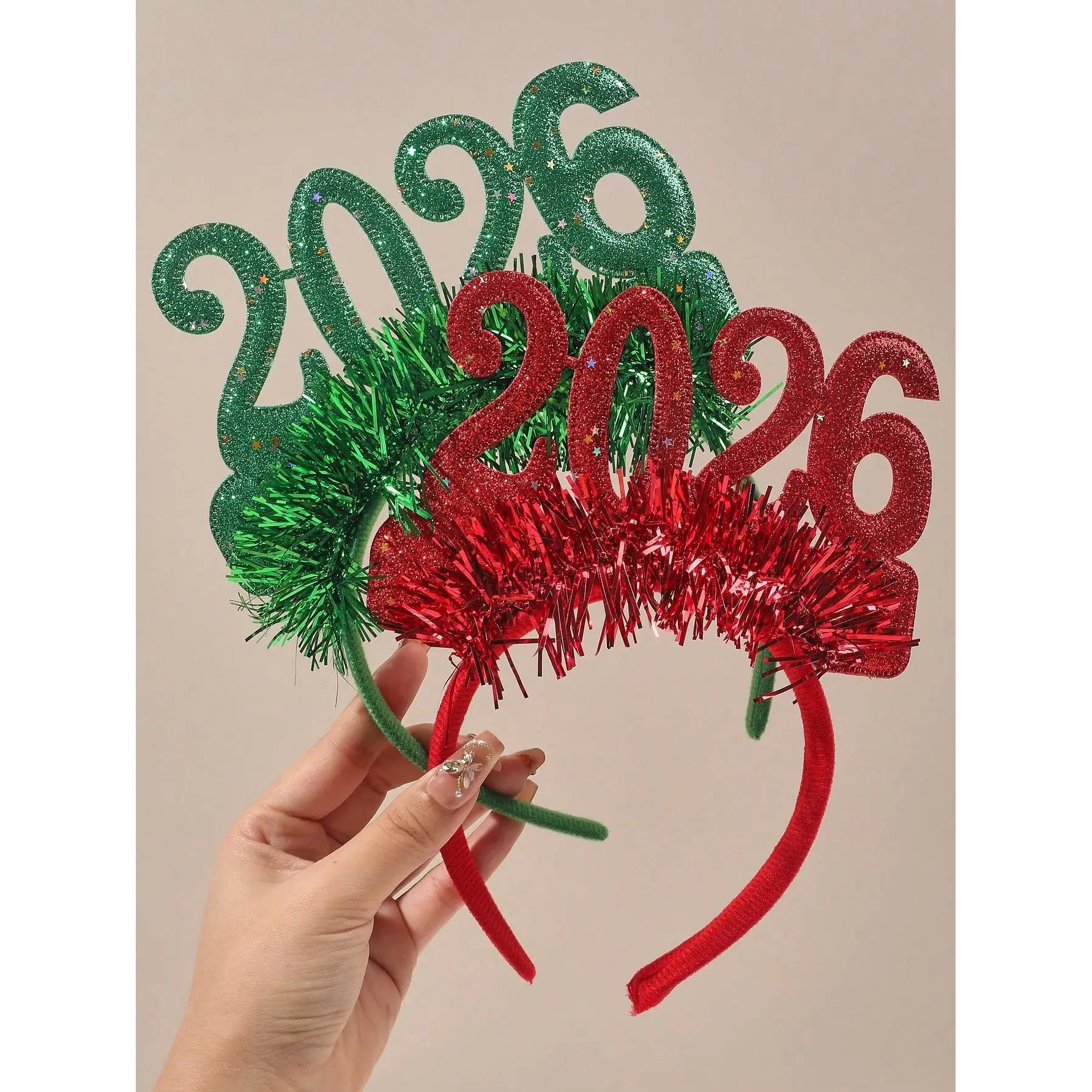 2026 New Year Party Headband Kids Glitter Hair Accessories F