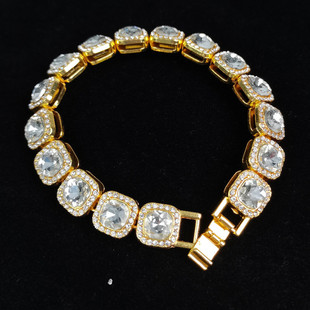 Men Hip Accessories Hop Hiphop Rap Square Diamond Round