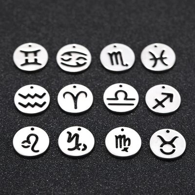 Skyrim Zodiac Floating Charm for Jewelry making Stainless St