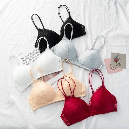 Women Bra Sexy Lace Bralette Floral Wireless Bra Female Unde
