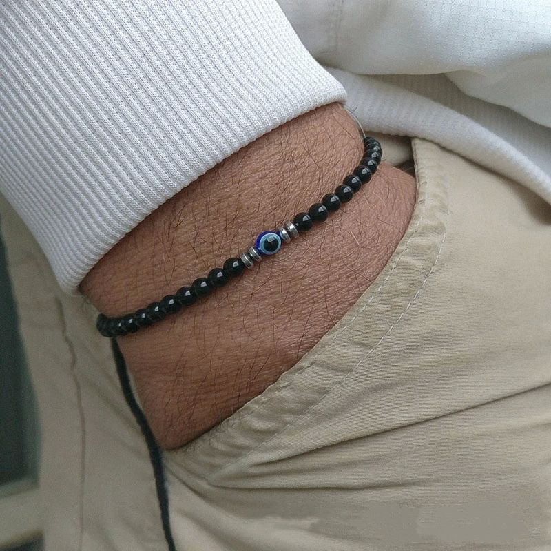 Trendy 4mm Obsidian Hematite Natural Tiger Eye Stone Beads B