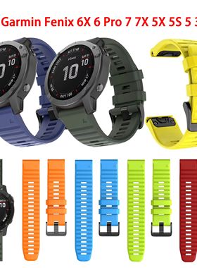 for fenix 6 Pro 7 5 Plus 22 20 26mm Strap Silicone QuickFit