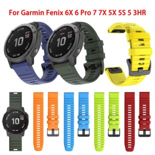 for fenix 6 Pro 7 5 Plus 22 20 26mm Strap Silicone QuickFit