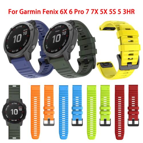 for fenix 6 Pro 7 5 Plus 22 20 26mm Strap Silicone QuickFit