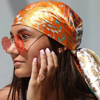 90*90CM ShawlsBeach Sunscreen Silk Scarves  Europe And Ameri