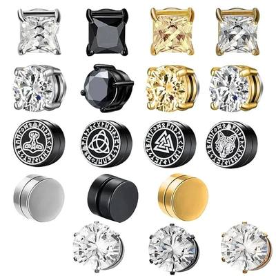 1Pairs Crystal Strong Magnetic Ear Stud Clip Earrings for Me