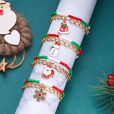 41 Styles Merry Christmas Bracelets Santa Claus Elk Xmas