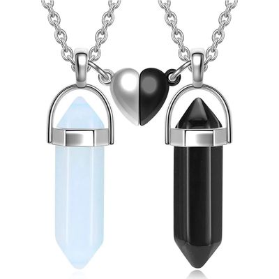 Crystal Friendship Matching Couples Necklaces for Women Men