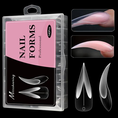 New Eagle Claw Nail-Forms 140pcs Crystal Extension Tips For