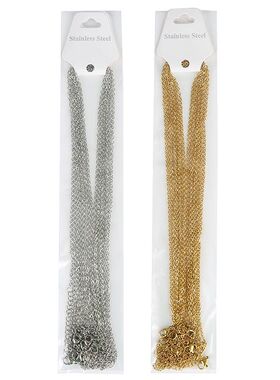 10pcs/lot 45+5cm 45cm 50cm Stainless Steel Link Chain Neckla