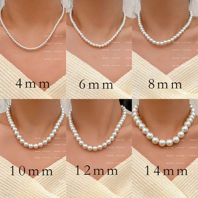 Classic Elegant White Pearl Chokers Necklace For Women Men W