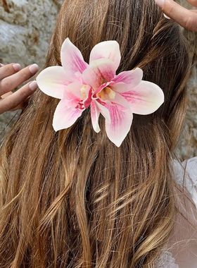 Orchid Flowers Hair Clips Bohemian Small Hairpin Bridal Barr