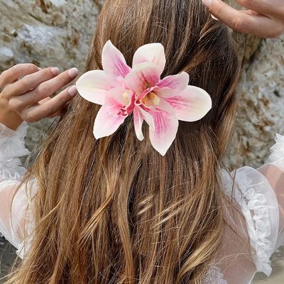 Orchid Flowers Hair Clips Bohemian Small Hairpin Bridal Barr