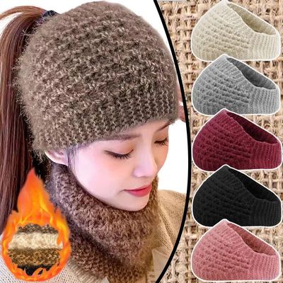 Winter Warm Knitted Headband Windproof Wool Knitting Warm Ha