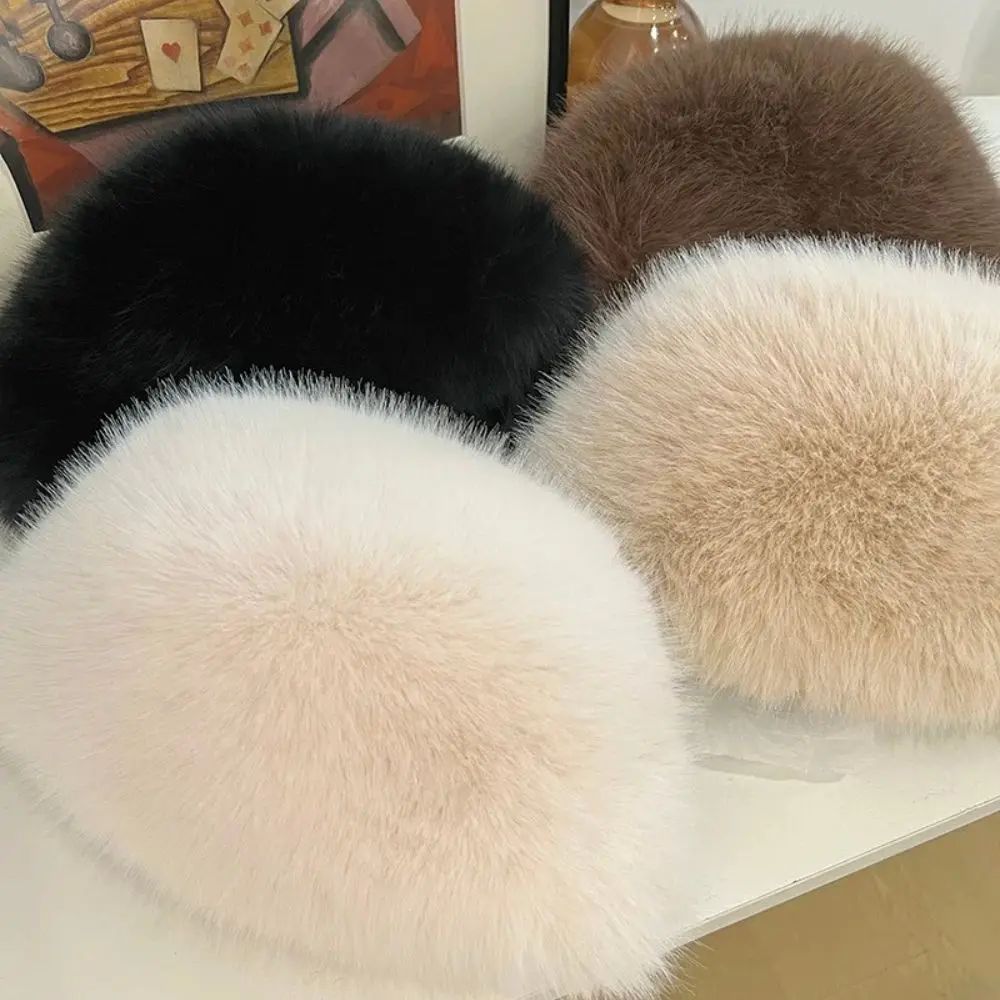 Hot Sale Fur Hat Women Warm Snow Ski Cap Female Faux Fox Fur