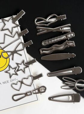 28Pcs/Set Y2K Silver Color Hairpins for Women Girls Star Hai
