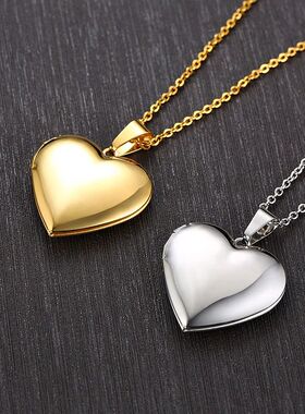 Vnox Romantic Heart Photo Frame Necklaces for Women Gifts Ca