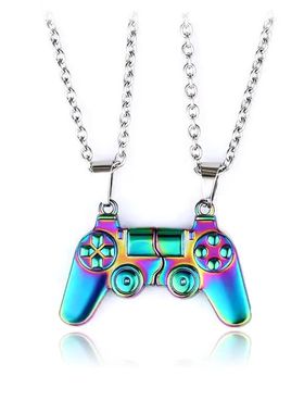2 Pieces/set Friendship Couple Necklace Magnet Hip Hop Game