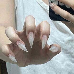 New Handmade Long Dragon Shape Claw Press on Nails Short Cat