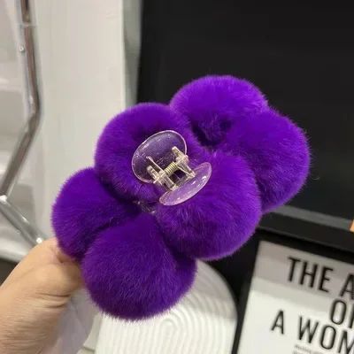 Hair Claw Accessories for Women Furry P Clips Cheveux Bandea