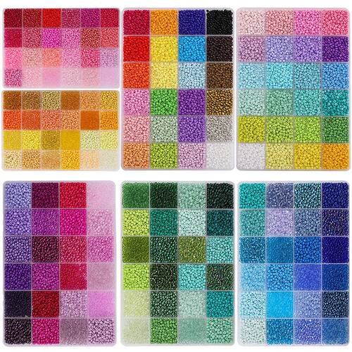 About 5200Pcs24 Grid Rice Bead Box Handmade DIY Jewelry Brac