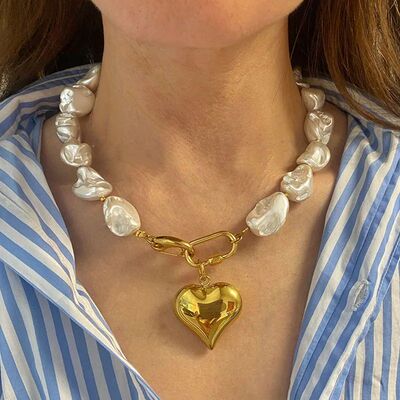 Trend Elegant Jewelry  Heart Pendant Necklace For Women Fash