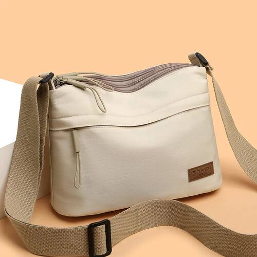 3 Main Pockets High Capacity Shoulder Crossbody Bag for Wome