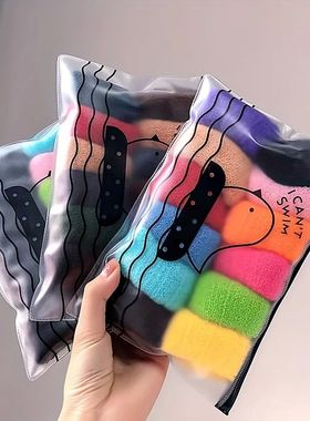 12pcs Large Stretch Thick Hair Ties For All Hair Types Seaml