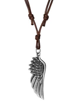 Feather Angel Wings Necklace Pendants Vintage Black Brown Le