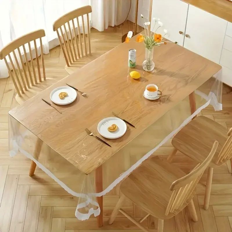 Tablecloth, Thin Transparent Plastic, Oil-Proof Wiping Table