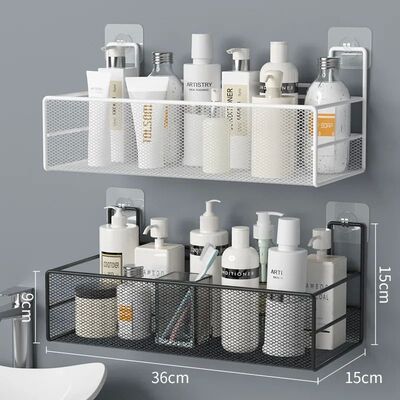 Wall-mounted Bathroom Shelf Punch-free Shower Shampoo Shelf