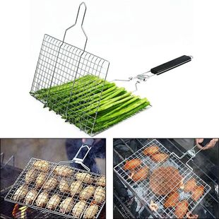 Mesh Non Grill Steel Mes Basket BBQ Grilling Stainless Stick