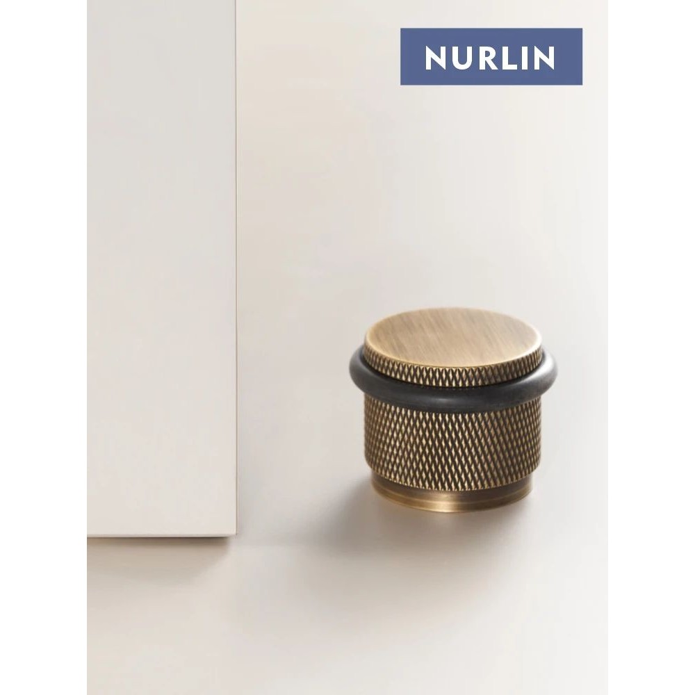 Nurlin Brass Stable New Knurled Door Stopper Gates Knob 3cm