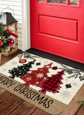 Merry Christmas Man Welcome Door Mat Front Door Mats Outdoor