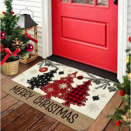 Merry Christmas Man Welcome Door Mat Front Door Mats Outdoor