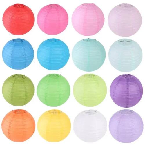 4/6/8/10/12/14/16inch Chinese Paper Ball Lampion Hanging Whi
