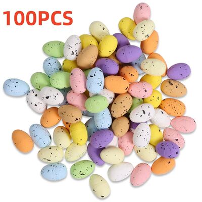 100PCS Pigeon Bird Eggs Easter Decorations For Home Colorful