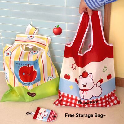 Cute Shopping Bag Large Capacity Supermarket Eco-Friendly Ba