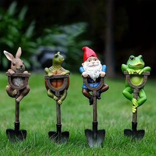 Turtle Gnome Shovel Creative Garden Rabbit Outdoor Bons Frog