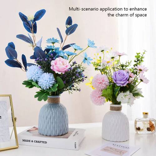 1PC Water Ripple Vase - Flower Pot Basket, Twine Plastic Vas - 封面