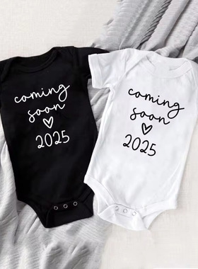 Coming Soon 2025 Bodysuits New Year Newborn Baby Baby Short