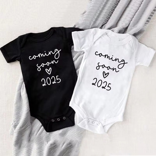 Bodysuits New Year Coming Baby 2025 Newborn Short Soon
