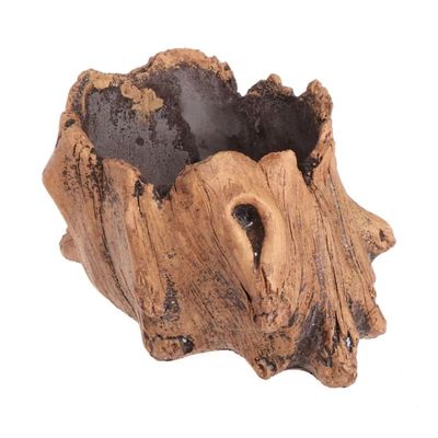 Succulent Plant Pot Bonsai Decoration With Imitation Wood Fl