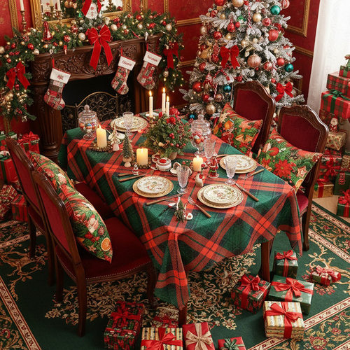 Tablecloth Christmas Theme Dining Tablecloth Christmas Table