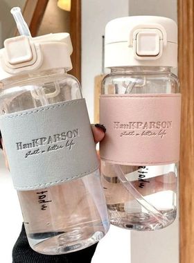 500ml Portable Water Bottle with Straw Creative Cute Leak-pr