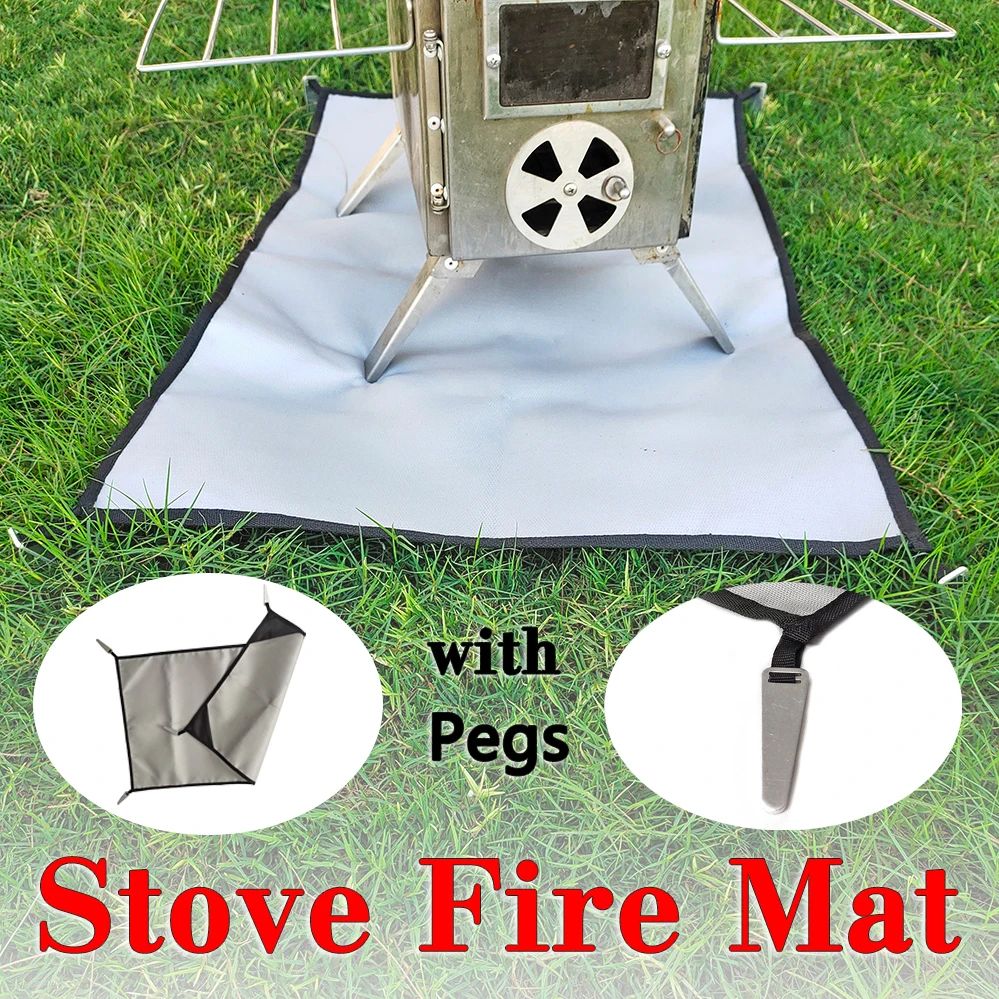 Camping Fireproof Cloth BBQ Grill Mat Flame Retardant Mat fo