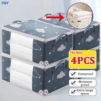 Big Capacity Storage Bag 4/2/1PCS Quilt Clothes Moisture Dus