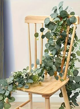 Artificial Eucalyptus Wreath Faux Green Vine Wall Hanging Ga