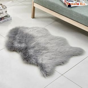 Fluffy Plush Seat Fur Cushions Sofa Rugs Bedroom Faux Carpet